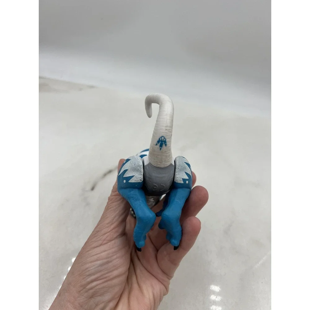 WowWee Fingerlings Untamed T-Rex Ironjaw Blue White Interactive Dinosaur Toy